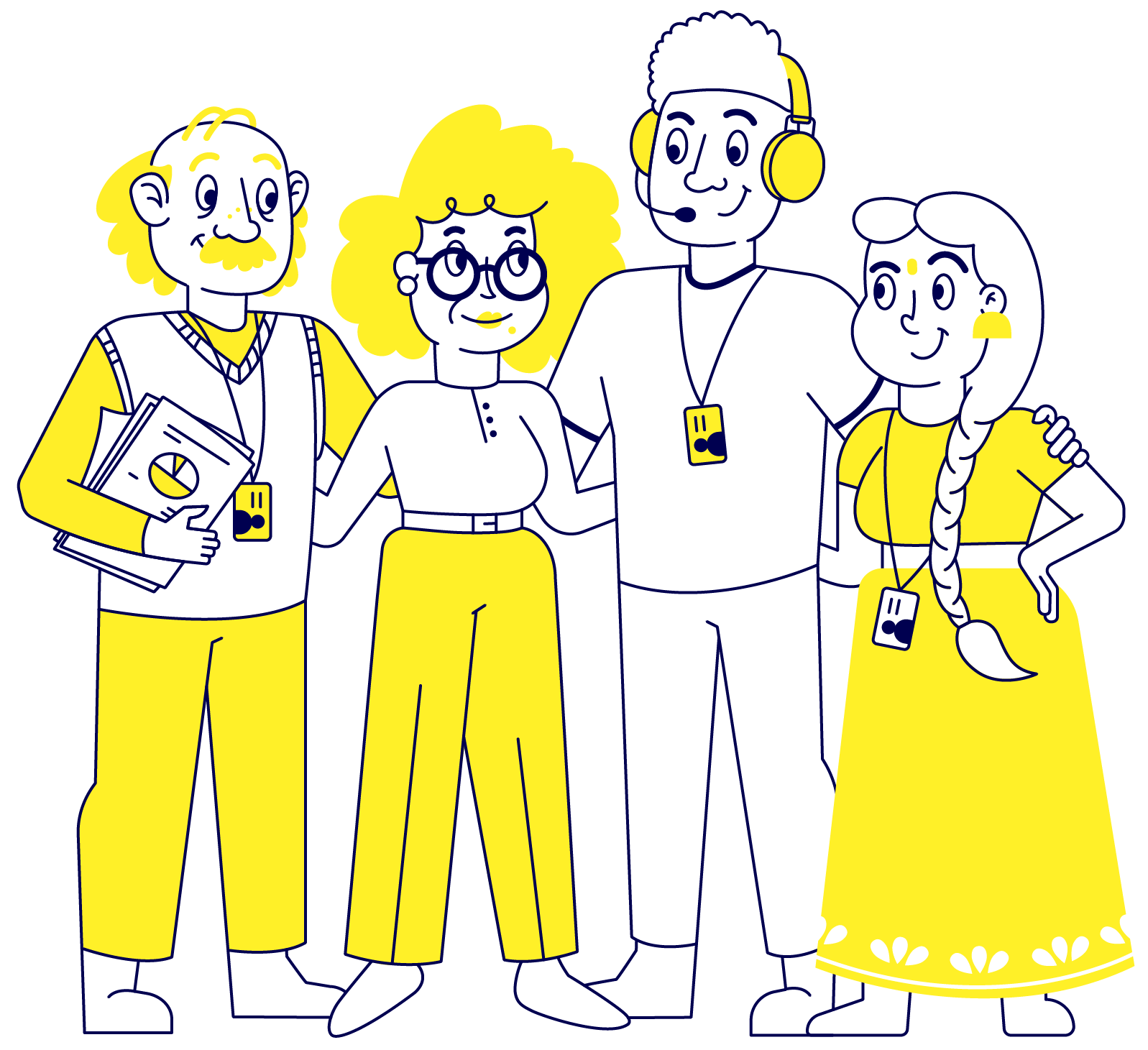 Character_illustration_group_hug_with_auntie
