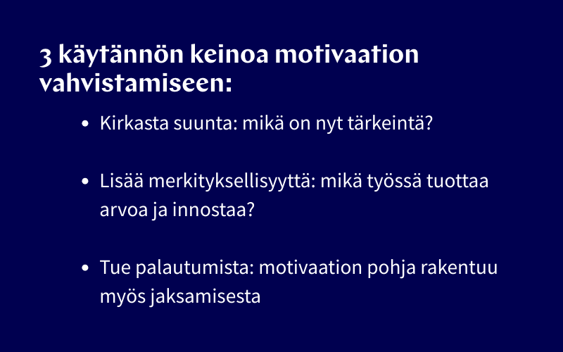 Kun motivaatio on kadoksissa suunta tuo vauhdin takaisin_checklist